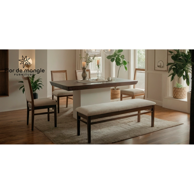 Mesa y banca de comedor MesaLuz